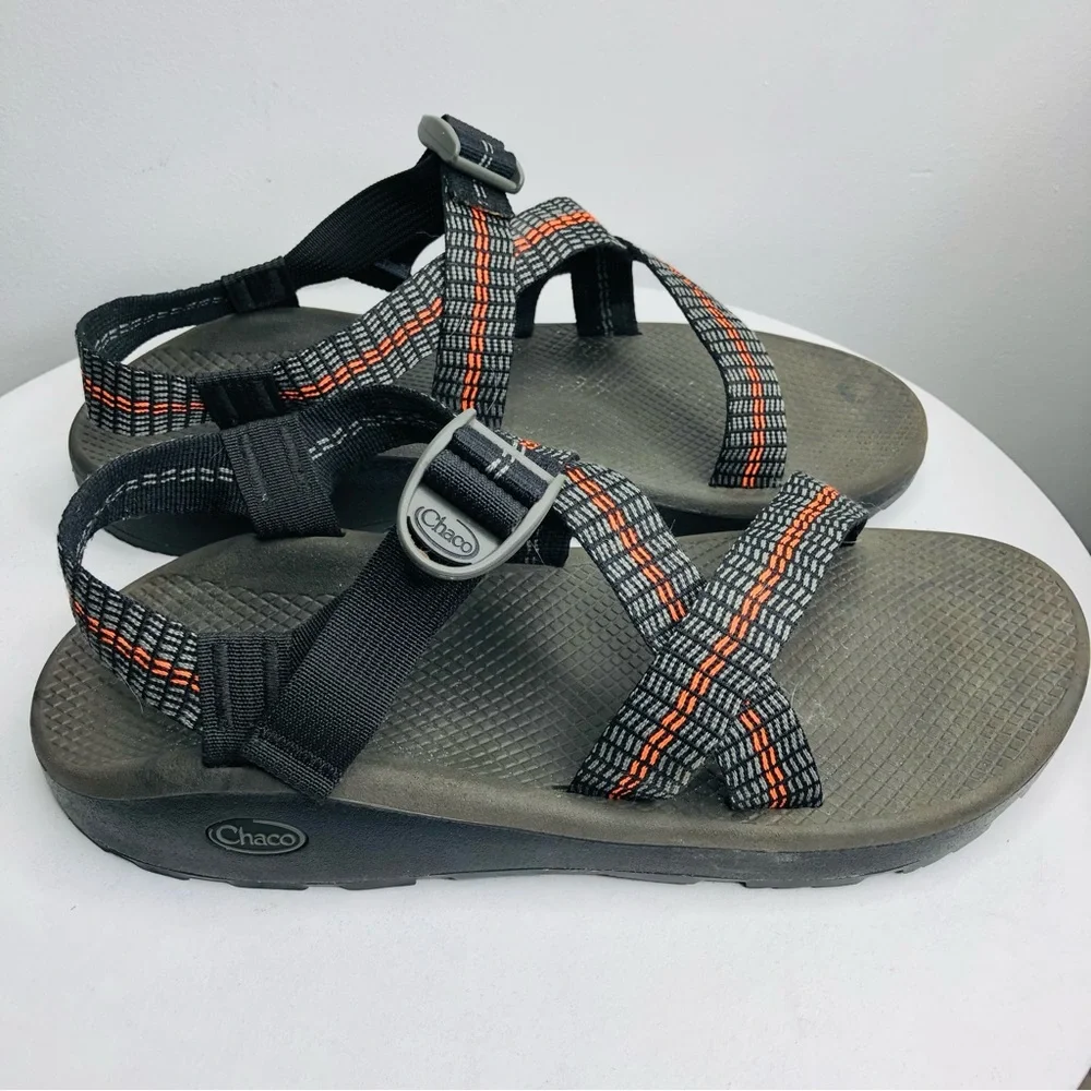 Chaco Z Cloud Traffic Orange men’s summer sandals SZ 13. RR2 - Picture 2 of 10
